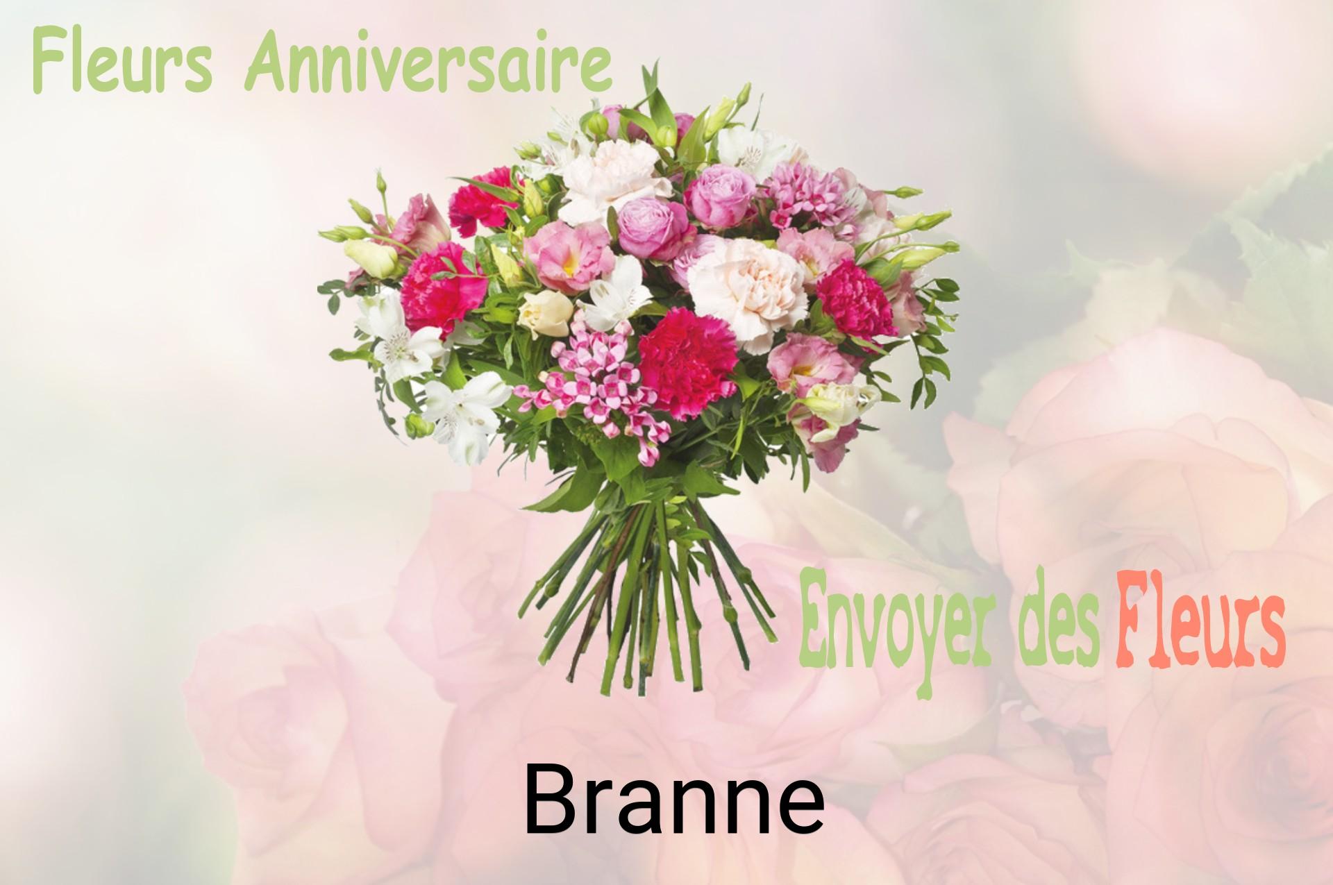 Bouquet de fleurs d’anniversaire livré à Branne