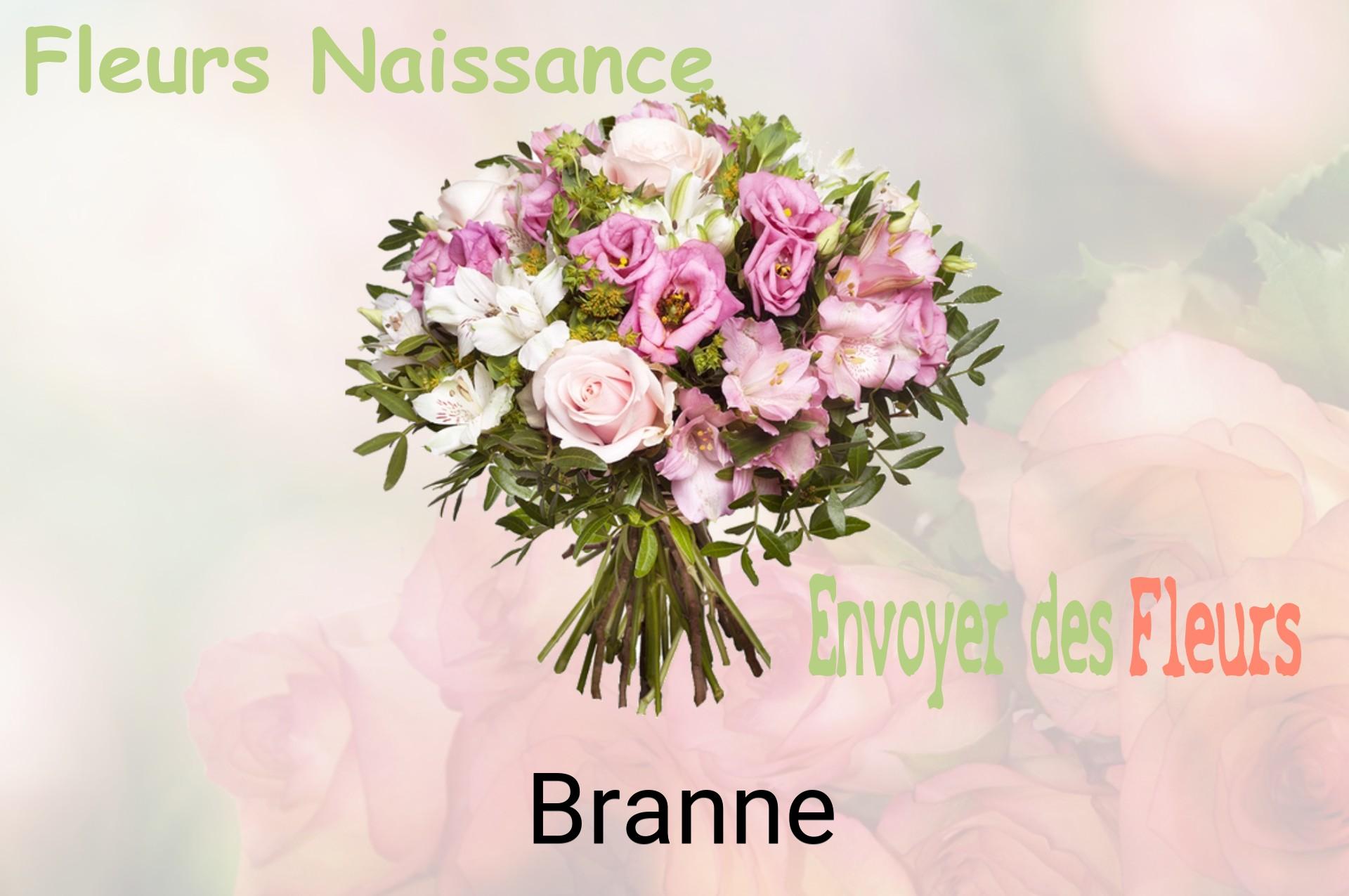 Bouquet de fleurs de naissance livré à Branne